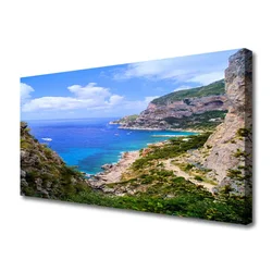 tulup.si Slika na platnu Sea beach mountain landscape 100x50 cm