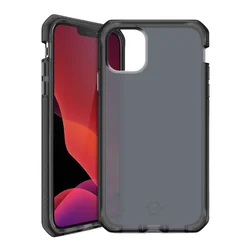 Maska Itskins Supreme Frost Antimicrobial za iPhone 12/ 12 Pro sivo, Crna
