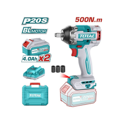 Total Alati BL-Litijum-jonski udarni odvijač 1/2,20v,2x4,0ah,500Nm TIWLI2050