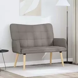 Kauč za dvoje Sivo-smeđa 115 x 61 x 87 cm tkanina