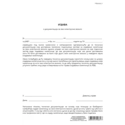 Izjava o dokumentaciji za lako električno vozilo