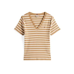TOMMY HILFIGER Majica CODY rjava/bela