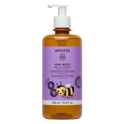 APIVITA Mini Bees Kids Šampon za kosu za decu, Borovnica, 500 ml