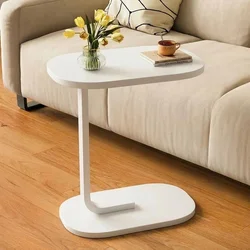 Bolzz C stočić za dnevnu sobu DS6, ovalni, 45 × 28 × 60 cm, beli