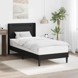 Krevetna konstrukcija Crna 90 x 190 cm Umjetna koža