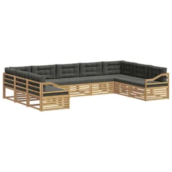 Set vanjskih sofa 9 pcs Bijela i antracit 404 x 245,5 x 73 cm