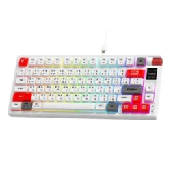 Fantech Mehanička gaming tastatura MK917 RGB Atom PRO79, Bežična, Crveni switch, Bela