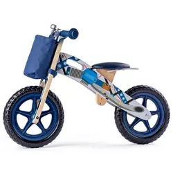 Woody bicikl s uzorkom motora, plavi
