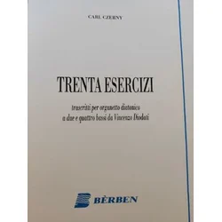CZERNY:TRENTA (30) ESERCIZI AKKORDEON