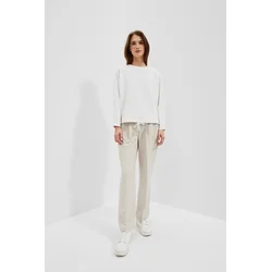 Marisse Womens Sweatshirt L-Bl-4013 Off White