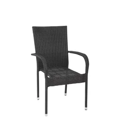 eoshop Jedilni stol HAITI Črna barva