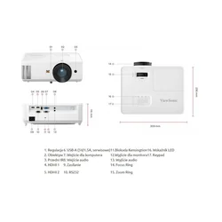 VIEWSONIC PA700X XGA 4500A 12500:1 poslovni izobraževalni projektor