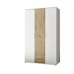 ORMAR SA KLASIČNIM VRATIMA bela, hrast artisan