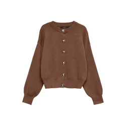 VERO MODA Pletena jopa VMNoella čokolada