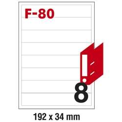 ETIKETE ILK ZA REGISTRATORE 192X34MM PK100L FORNAX F-80
