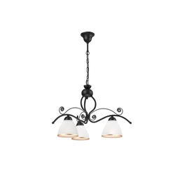 Luster na lancu RETRO II 3xE27/60W/230V crna mat