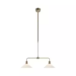 Markslöjd 109160 - Luster na šipci VELA 2xE27/60W/230V bela/mesing