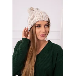Kesi Cap with fleece Zoja K306 ecru + beige