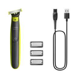 PHILIPS OneBlade električni brijač za muškarce, britva od 360 stepeni, 3 češlja