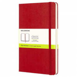 Moleskine bilježnica, L, bez linija, meki uvez, crvena