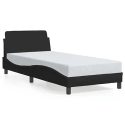 Vidaxl Posteljni okvir z vzglavjem Dover črn 80x200 cm blago