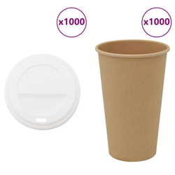 papirnate šalice za kavu s poklopcima 1000 kom 16 oz 400 ml