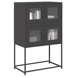 Visoka ploča crna 68x39x107 cm čelik