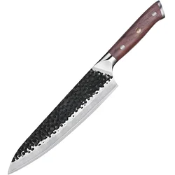 Damaskasti kuhinjski nož TE-37529 - Chef / Smeđa KP37529