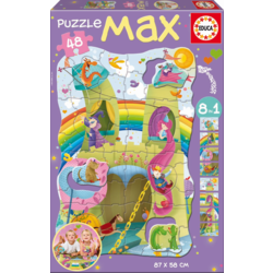 EDUCA Otroške puzzle Giant Princeska in vitez 48 delov