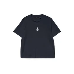 VERO MODA Majica VMSARA METTE mornarska/bela