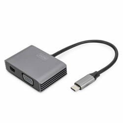 DIGITUS Graphics Adapter DA-70825 - USB-C to VGA / Mini DisplayPort - 20 cm