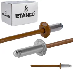 Aluminijaste odprte zakovice 3,2x8 mm RAL 8003