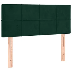 Vidaxl Posteljno vzglavje temno zeleno 80x5x78/88 cm žamet