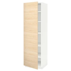 METOD Visoki element s policama, bela/Askersund im. svetlog jasena, 60x60x200 cm