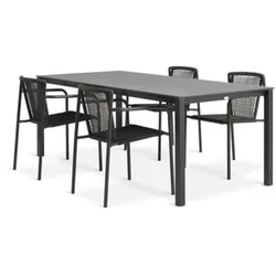 LANGET D207 sto crna + 4 KRISTIANSTAD stolice zelena