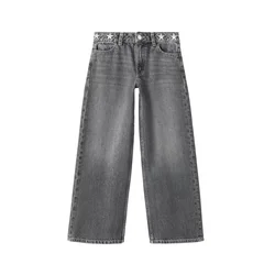 MANGO KIDS Kavbojke siv denim