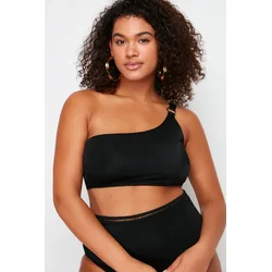 Trendyol Curve Black One Shoulder Bikini Top