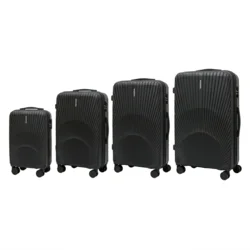 Set kofera 4u1 u crnoj boji - Sunburst dezen