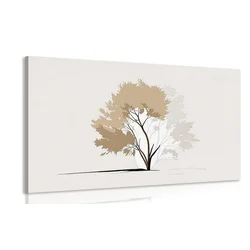 Slika minimalistično drevo z listi - 90x60