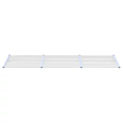 Nadstrešnica za vrata siva i prozirna 297,5x90 cm polikarbonat