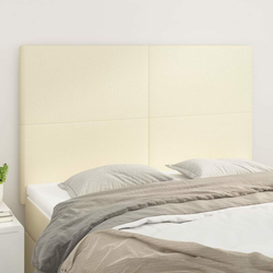 Uzglavlje krem boje 144x5x118/128 cm umjetna koža