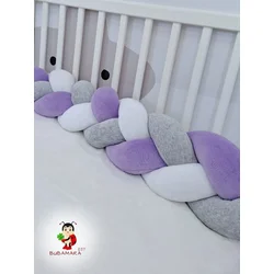 Bubamara037 Pletenica za krevetac, trostruka 120cm, Šarena