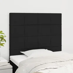 Uzglavlje Crno 80x5x118/128 cm Tkanina