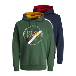 JACK & JONES Majica LOOF, modra, zelena