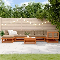 Set lounge namještaja za vrt ARAKIL 8 pcs Voštanosmeđa