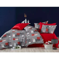 Set posteljine 478 u crvenoj, beloj i crnoj boji