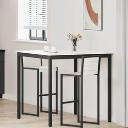 Stol za bar Bijelo 110 x 110 x 105 cm Čvrsto borovo drvo