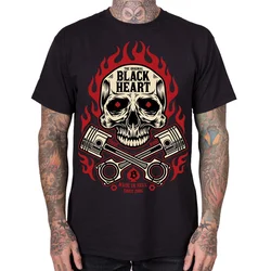 Hardcore majica moška - FLAME SKULL - BLACK HEART - 27643