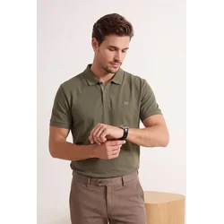 Trendyol Muška majica Tmnss26Po00029, Kaki