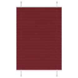 Plisirana zavjesa Bordo crvena 100x100 cm Širina tkanine 99,4 cm Poliester